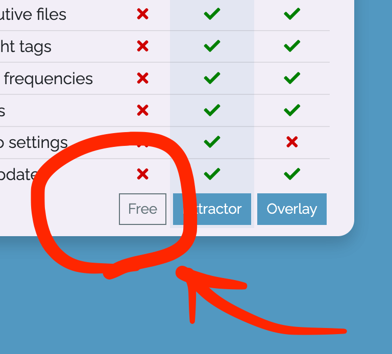 Click Free button to open extractor